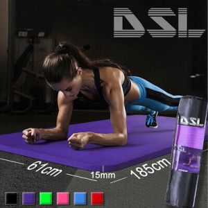 KOKY 61x 185cm Yoga Mat 15mm Thick Gym Exercise Fitness Pilates Workout Mat Non Slip