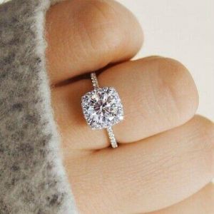 Elegant 925 Silver Rings Women White Sapphire Wedding Jewelry Rings Gift Sz 6-10