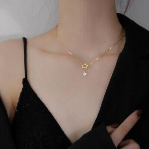 Simple Temperament Charm Chocker Clavicle Chain Star Pendant Star Necklace