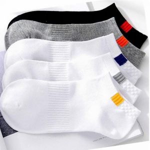 KOKY 10Pieces=5Pairs/lot Summer Cotton Man Short Socks Fashion Breathable Sports Boat Socks Comfortable Casual Socks Male White Black