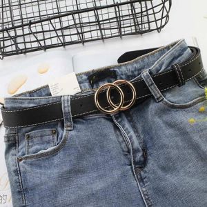 KOKY Black leather belts for women luxury brand silver gold buckle woman belt for jeans girls fashion ceinture femme 2019 waistband