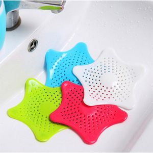 1pcs Creative five-point star kitchen Drains Sink Strainers Filter sink prevents clogging floor drain screen sea star silicone