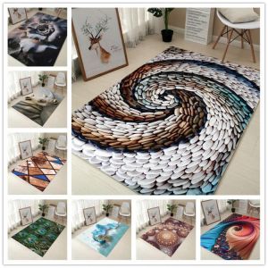 KOKY ציוד של הבית/חדר שינה/מטבח 80*120cm Creative Europe Type 3D Printing Carpet  Hallway Doormat Anti - Slip Bathroom Carpet Absorb Water Kitchen Mat/Rug