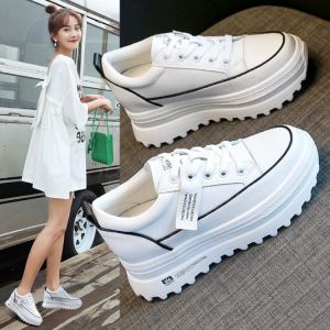 KOKY נעליים Little white shoes women&#x27;s summer 2021 new shoes wild 8cm thick bottom platform shoes increase in women&#x27;s shoes casual s