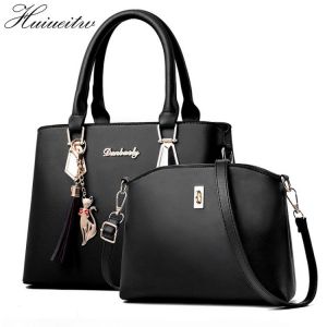 HUIUEITW women bag Fashion Casual Luxury handbag Designer Shoulder bags new bags for women 2020 Composite bag