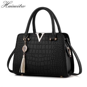 KOKY תיקים Fashion Women Handbags Tassel PU Leather Totes Bag Top-handle Embroidery Crossbody Bag Shoulder Bag Lady Simple Style Hand Bags