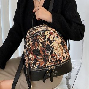 2021 Designer Small Women Backpack Soft Flower Pattern Mini Female Shoulder Bags School Backpacks Bag for Teenage Girls Purses