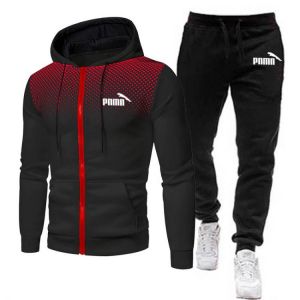 Men&#x27;s Sets New Winter Casual Sport Sweatpants Men Clothing  Printing Hoodie Set Fleece Zipper Sweatshirt Male Tracksuits 2021
