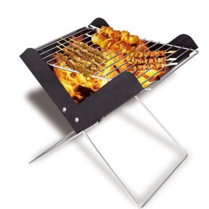 KOKY ציוד של רכבים/טיולים Korean X-shaped Small Barbecue Grill BBQ Portable Folding Barbecue Grill Outdoor Picnic Climbing Camping Cooking